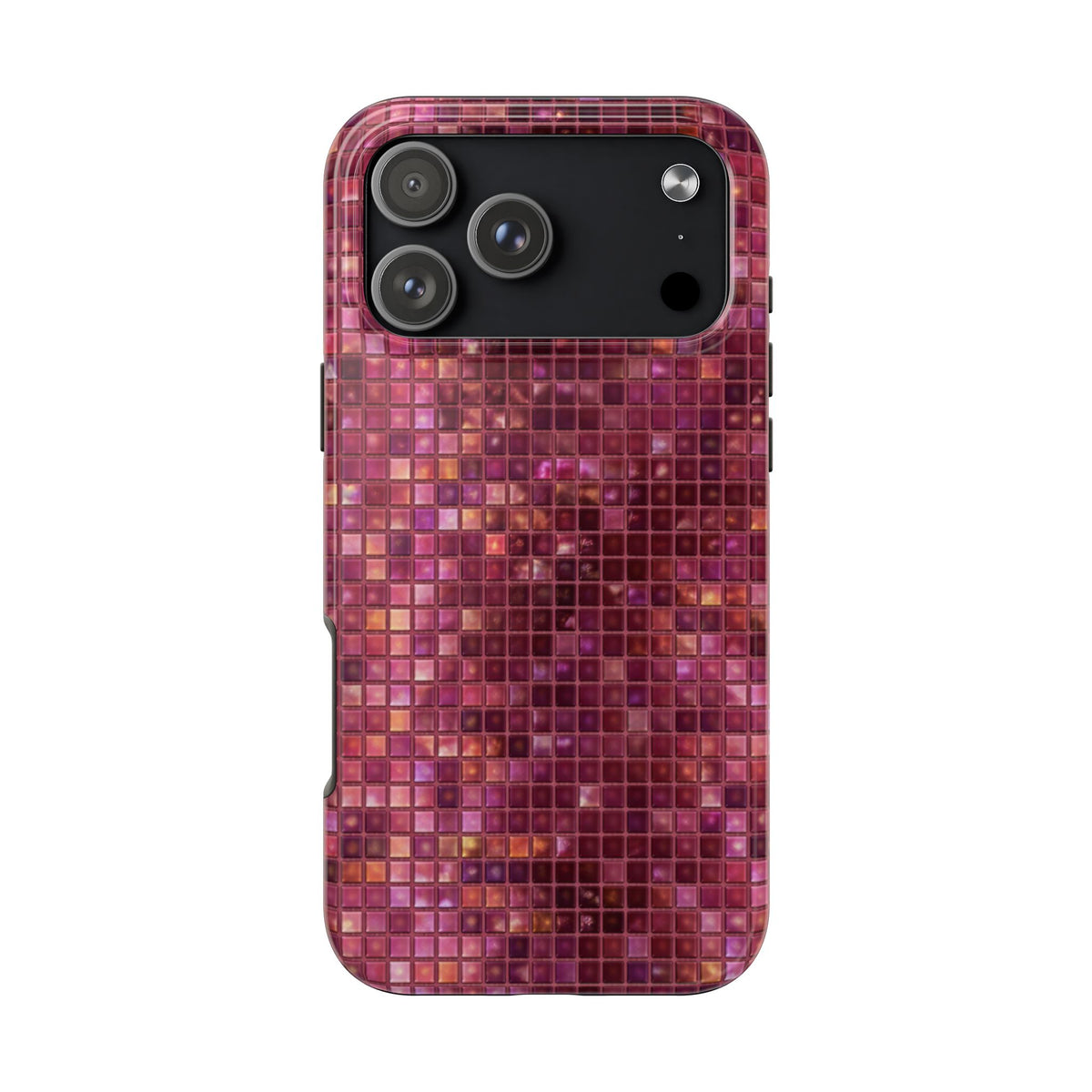 PLUM BURGUNDY MOSAIC PHONE CASE