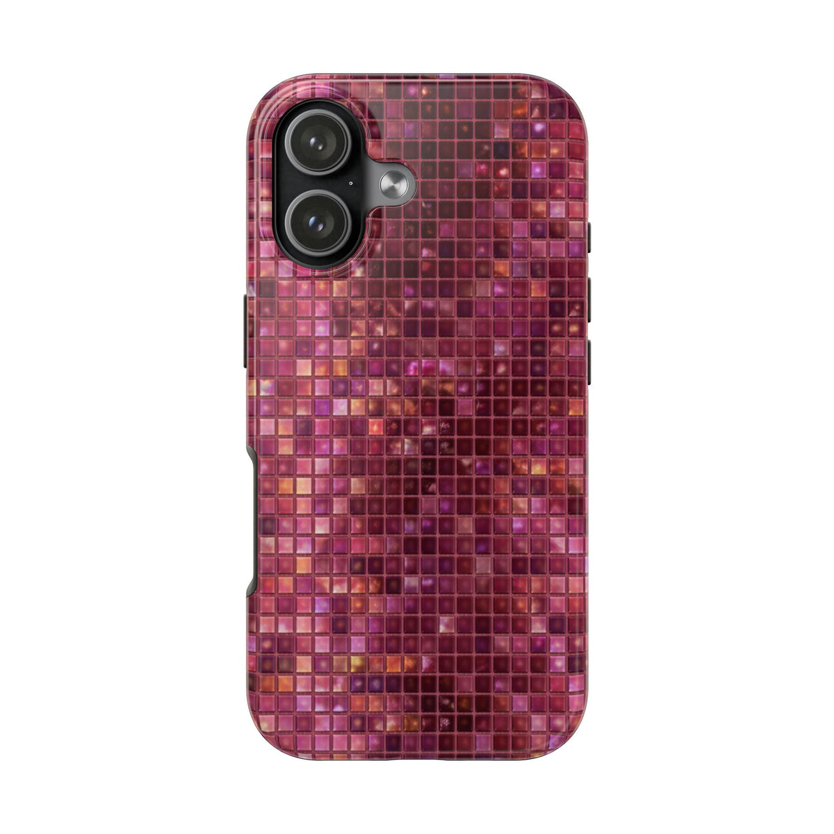 PLUM BURGUNDY MOSAIC PHONE CASE