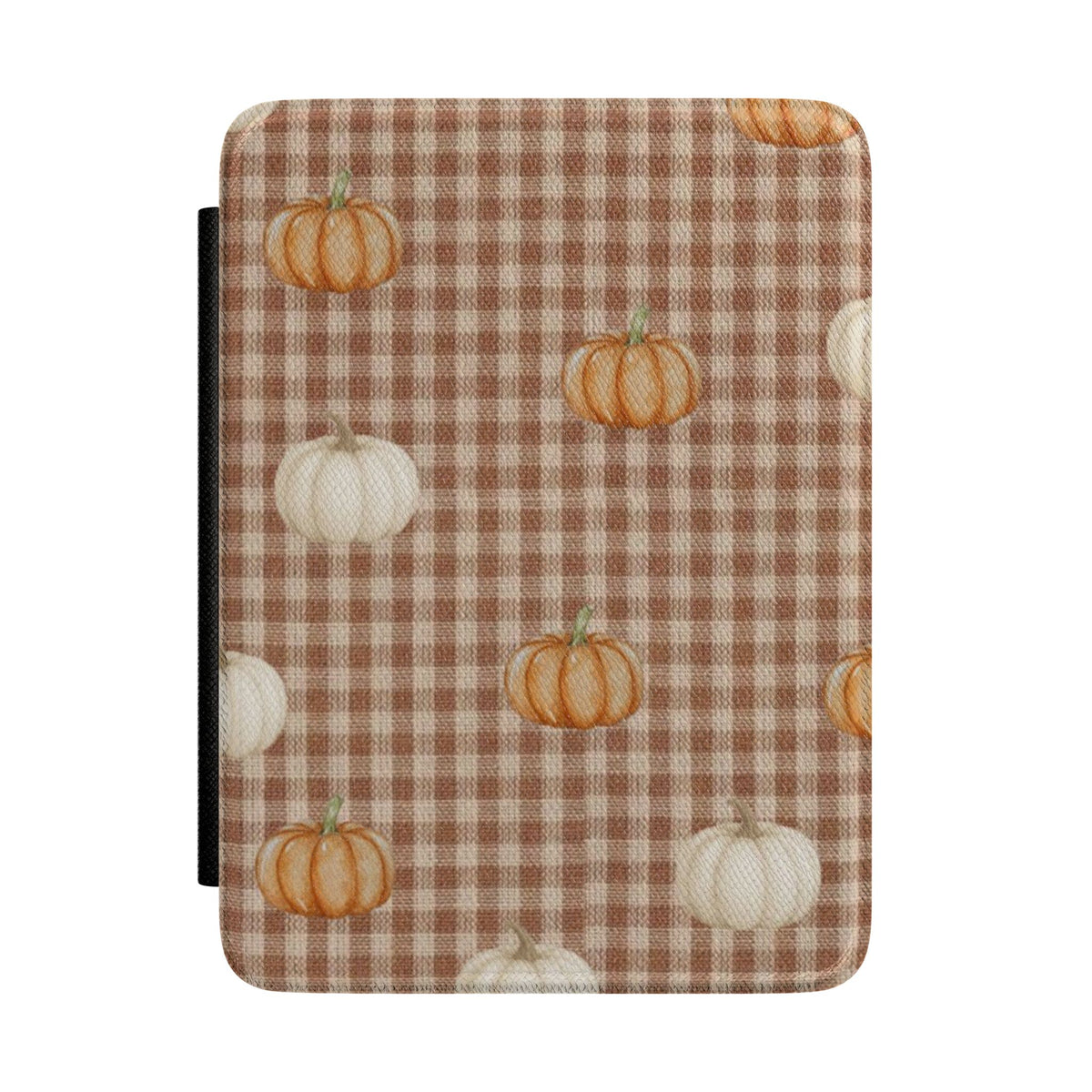 MOCHA GINGHAM PUMPKINS KINDLE CASE HARDCOVER