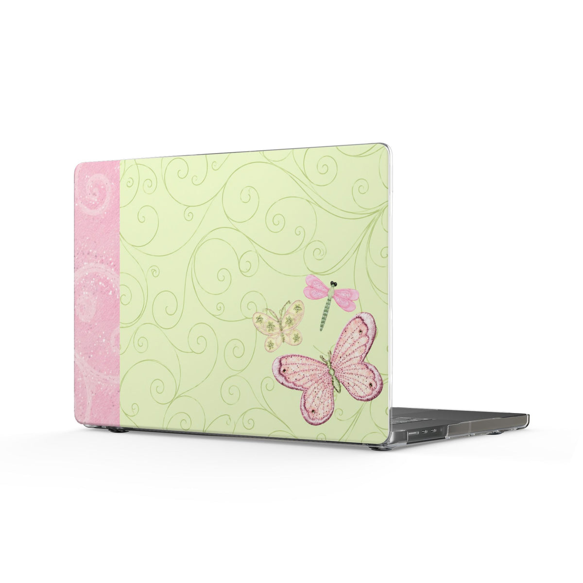 YELLOW & PINK WHIMSY DRAGONFLY MACBOOK COVERS
