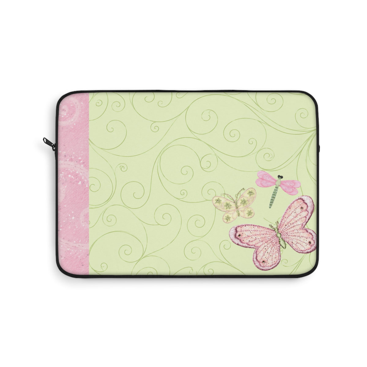 YELLOW & PINK WHIMSY DRAGONFLY IPAD & LAPTOP SLEEVE