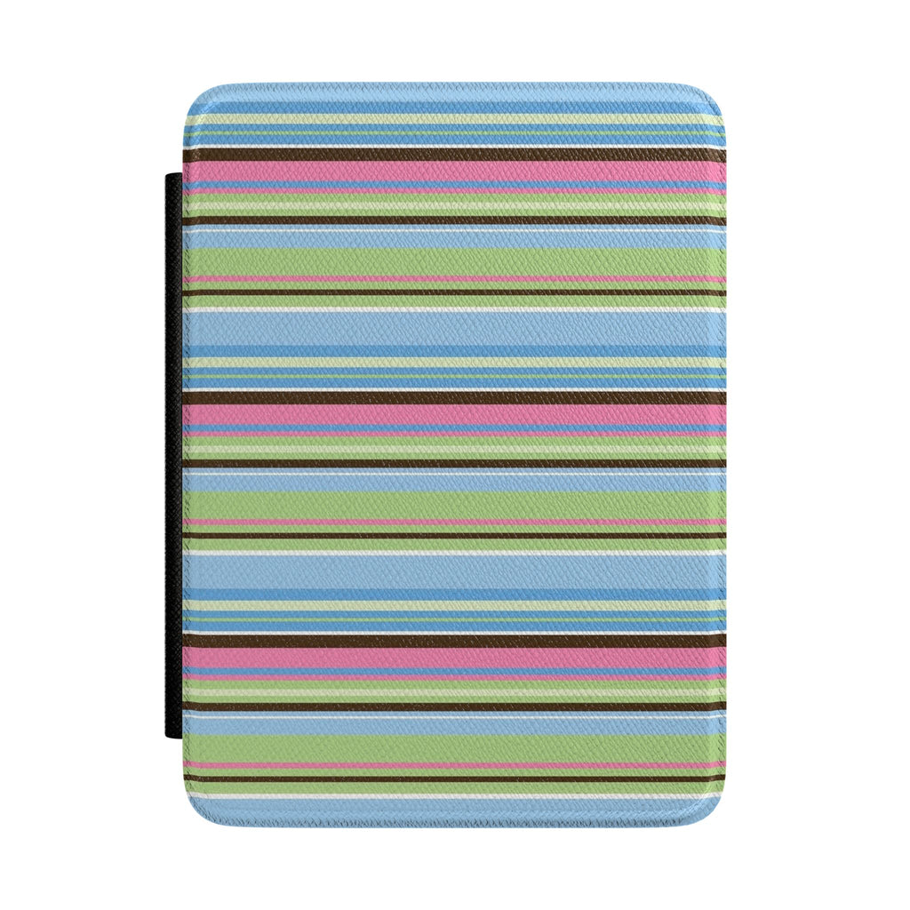 BLUE CABANA STRIPES KINDLE CASE HARDCOVER