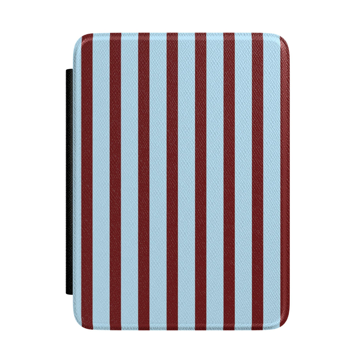 GLACIER BLUE & BURGUNDY STRIPED KINDLE CASE HARDCOVER