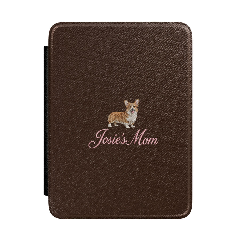PERSONALIZED BROWN CORGI DOG MOM CUSTOM NAME KINDLE CASE HARDCOVER