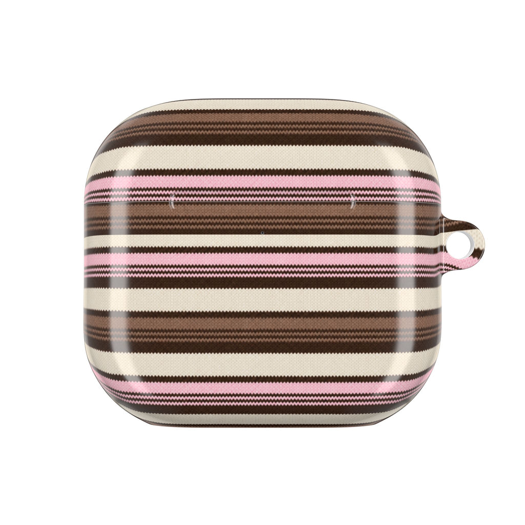 PINK TRUFFLE STRIPES AIRPOD CASE