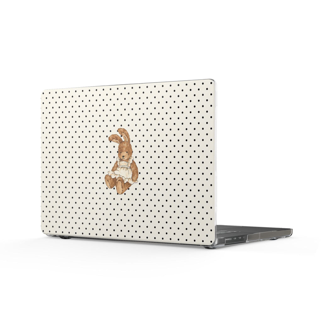 IVORY POLKA DOTS BUNNY MACBOOK COVERS