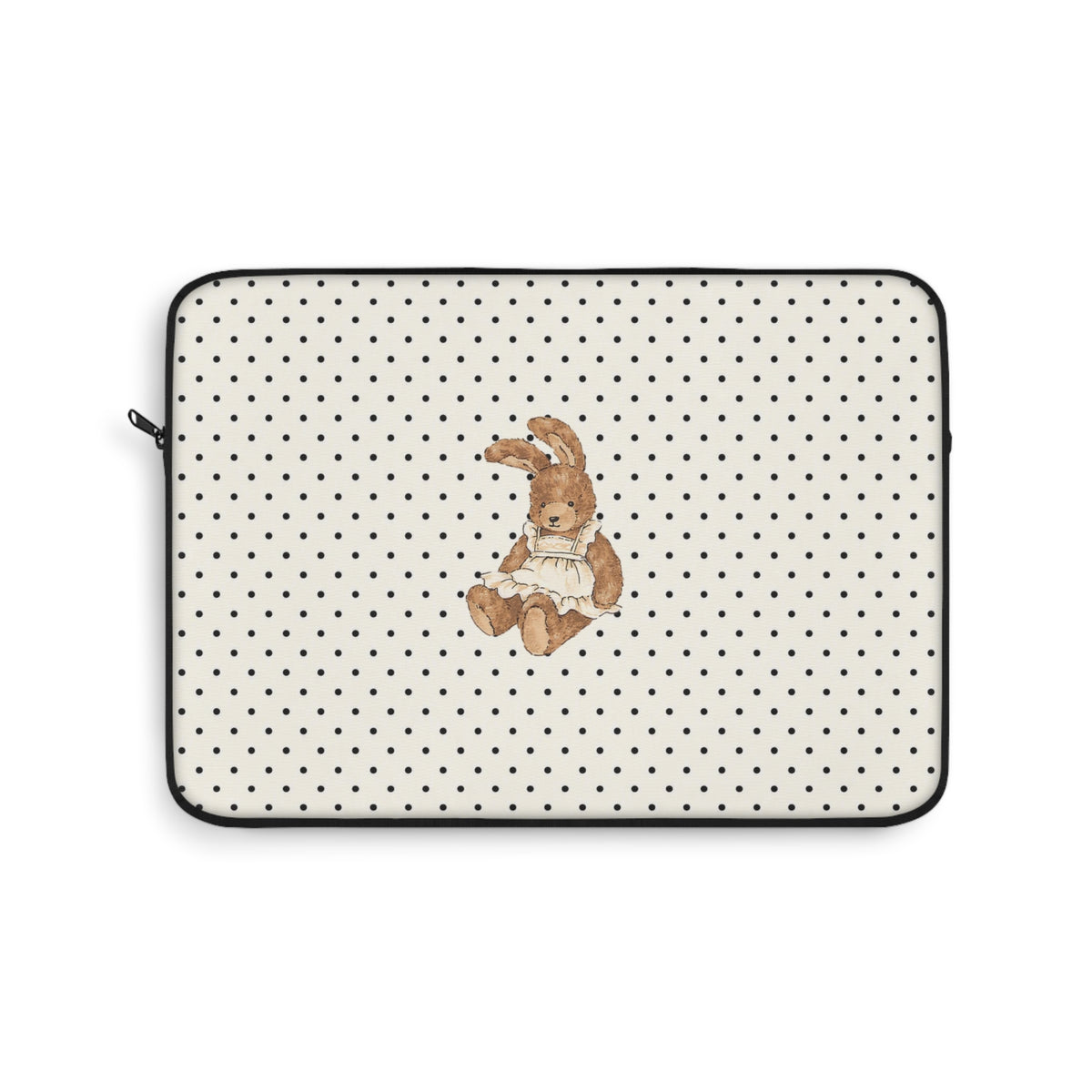 IVORY POLKA DOTS BUNNY KINDLE IPAD & LAPTOP SLEEVE