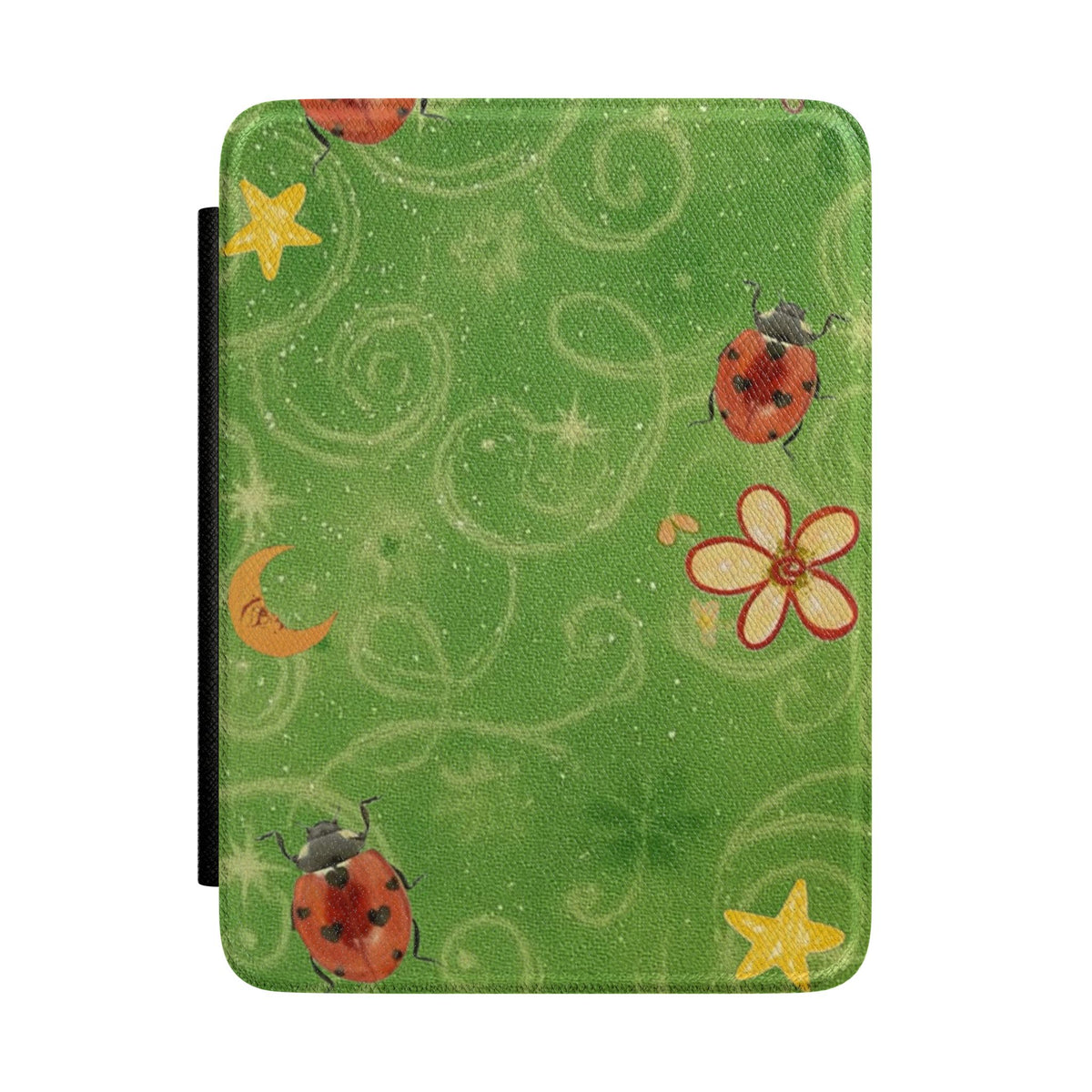 GREEN PIXIE LADYBUG WHIMSY KINDLE CASE HARDCOVER
