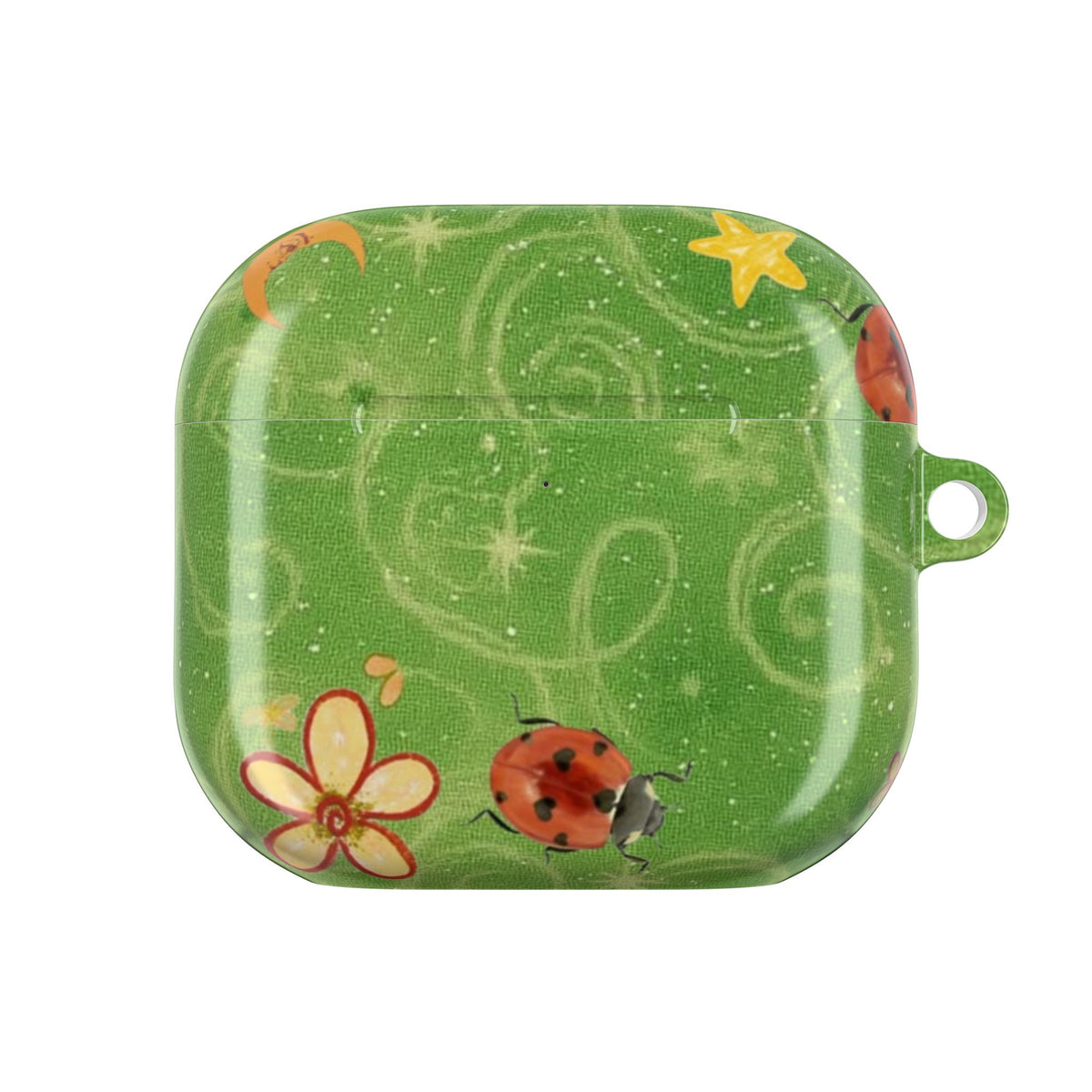 GREEN PIXIE LADYBUG WHIMSY AIRPOD CASE