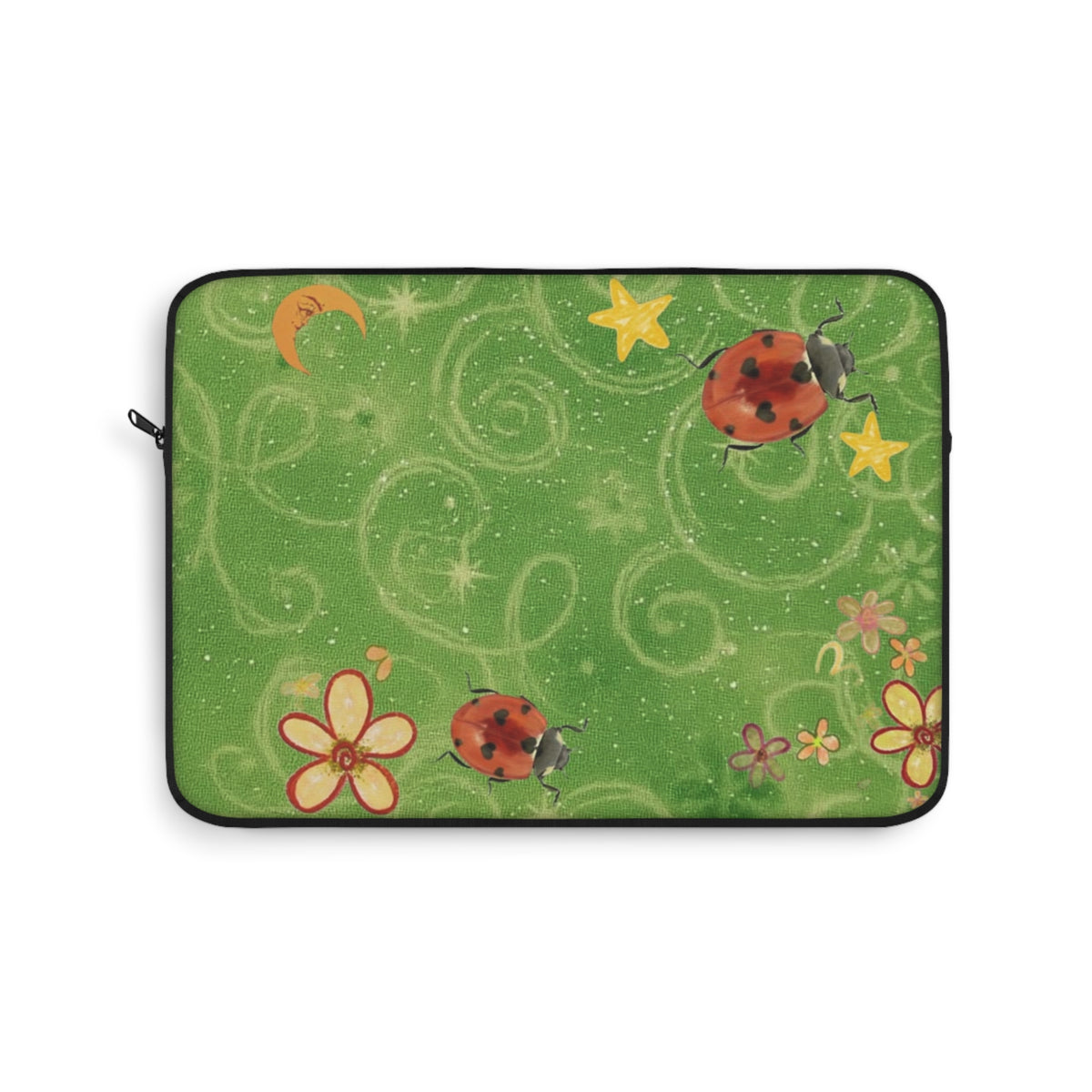 GREEN PIXIE LADYBUG WHIMSY KINDLE IPAD & LAPTOP SLEEVE
