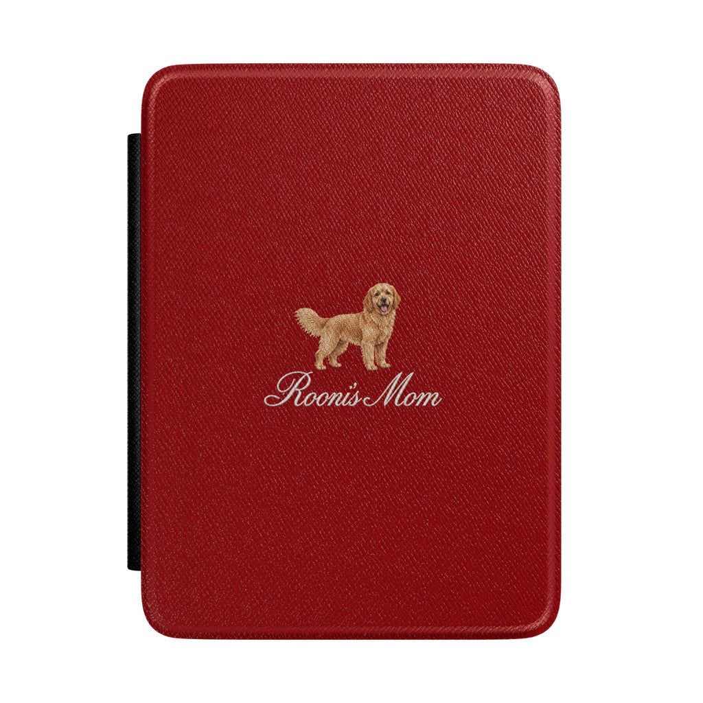 PERSONALIZED RED GOLDEN RETRIEVER DOG MOM CUSTOM NAME KINDLE CASE HARDCOVER