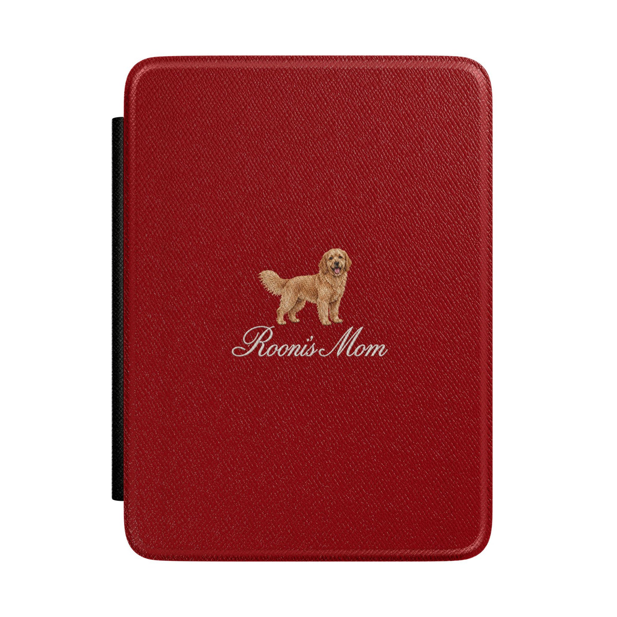 PERSONALIZED RED GOLDEN RETRIEVER DOG MOM CUSTOM NAME KINDLE CASE HARDCOVER