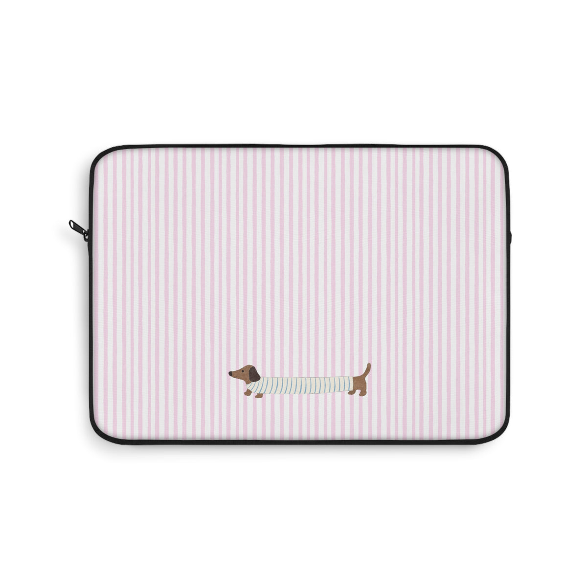 PINK STRIPES DACHSHUND WEENIE PUPPY DOG KINDLE IPAD & LAPTOP SLEEVE