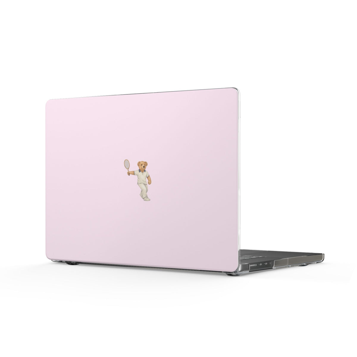 BABY PINK TENNIS TEDDY BEAR MACBOOK COVERS