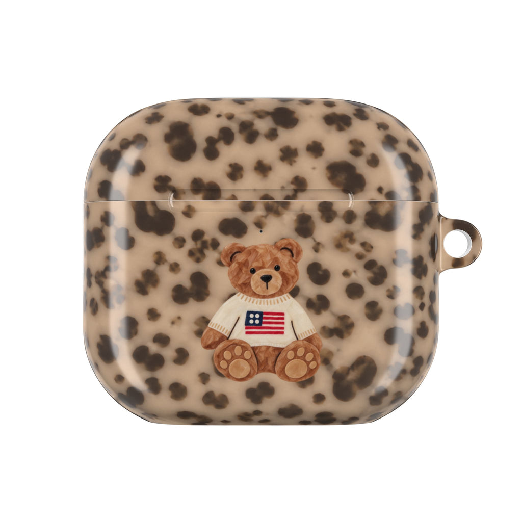 TORTOISE AMERICANA TEDDY BEAR AIRPOD CASE