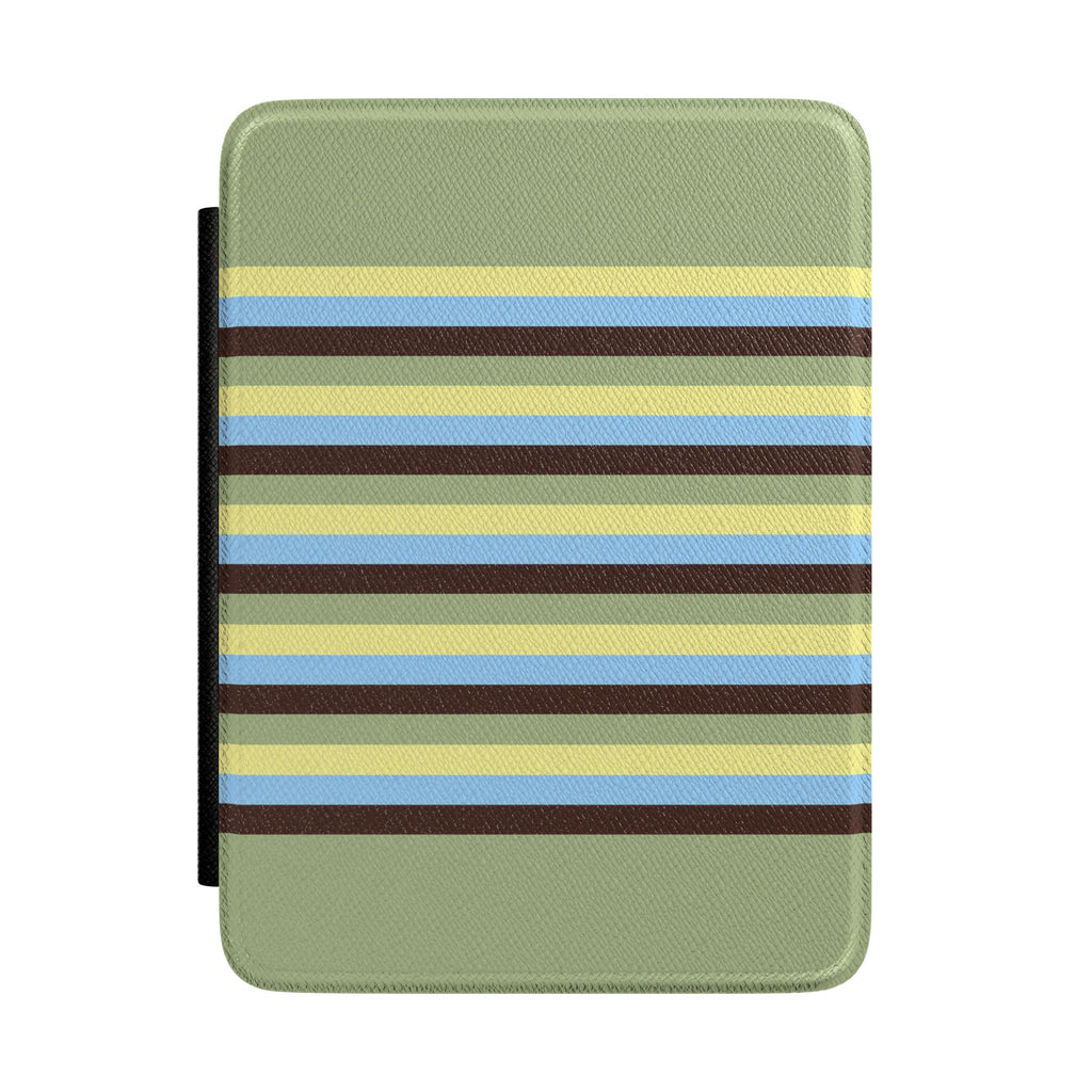 PISTACHIO STRIPES KINDLE CASE HARDCOVER