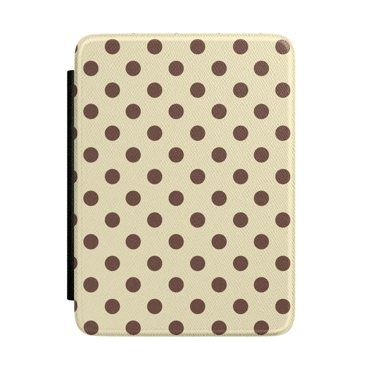 BUTTER YELLOW BROWN POLKA DOTS KINDLE CASE HARDCOVER