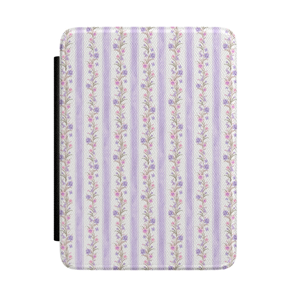 PURPLE STRIPES FLORAL KINDLE CASE HARDCOVER