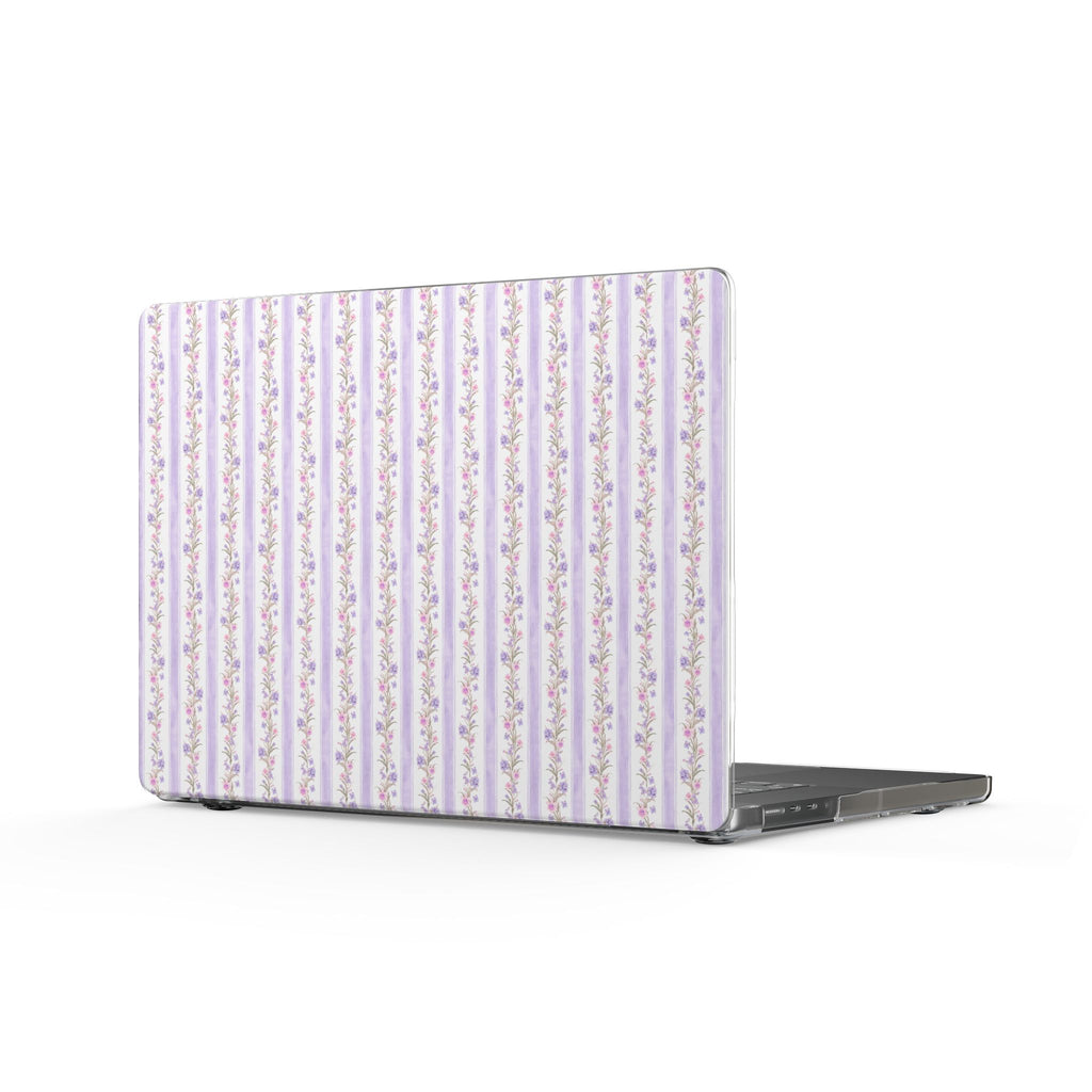PURPLE STRIPES FLORAL MACBOOK COVERS