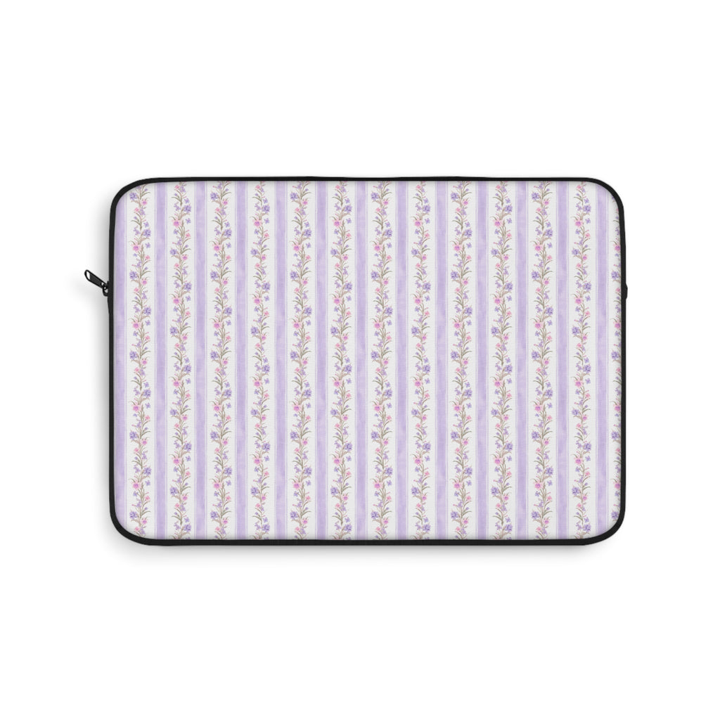 PURPLE STRIPES FLORAL KINDLE IPAD & LAPTOP SLEEVE