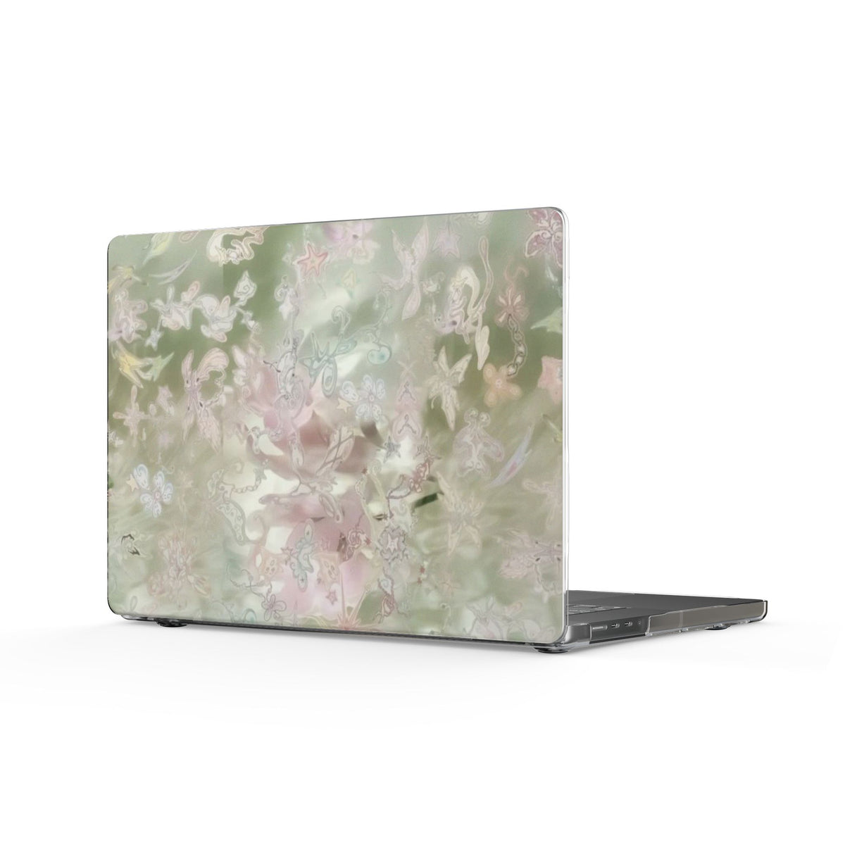 WHIMSY GREEN FLORAL MACBOOK COVERS
