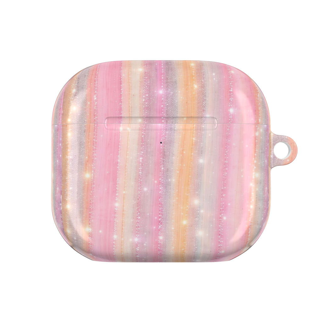 PINK FAIRY DUST STRIPES AIRPOD CASE