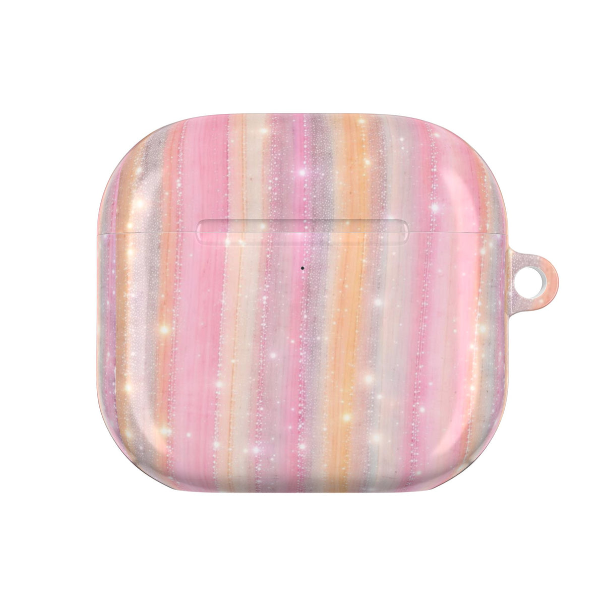 PINK FAIRY DUST STRIPES AIRPOD CASE