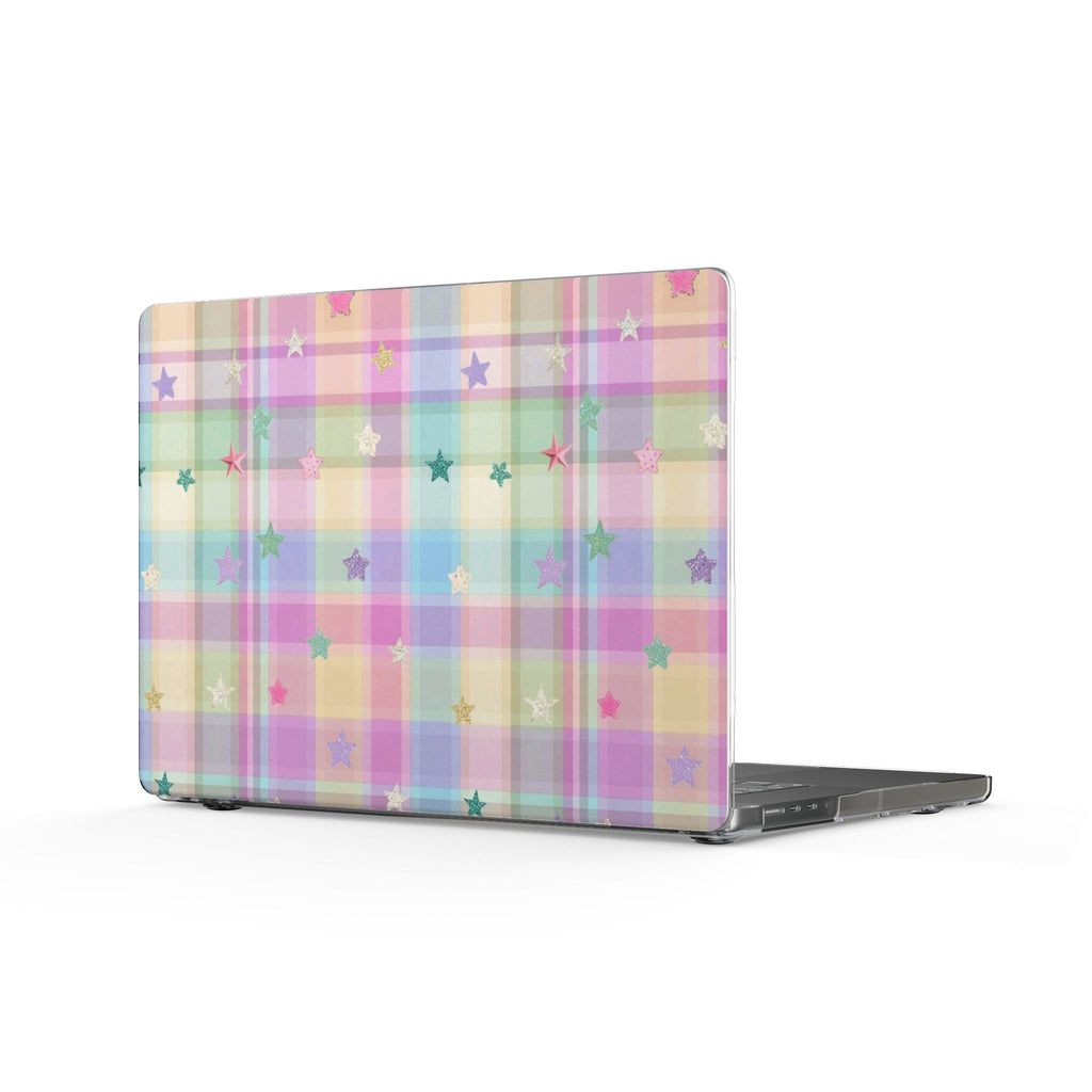 RAINBOW PASTEL PLAID STARS MACBOOK COVERS