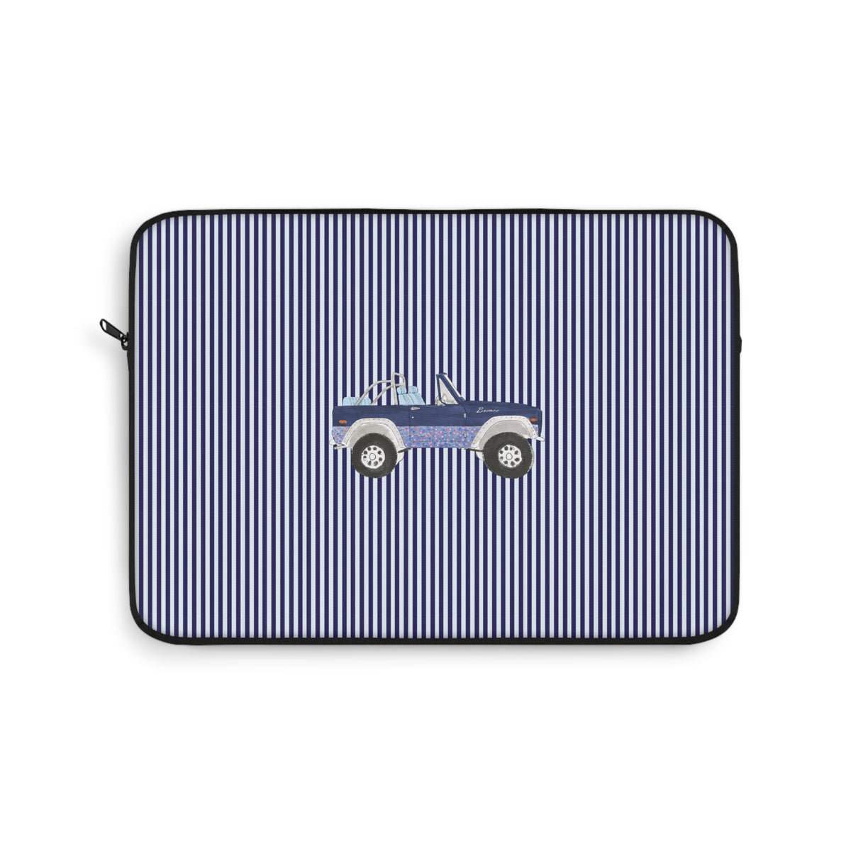 BLUE STRIPES NAVY VINTAGE FLORAL BRONCO KINDLE IPAD & LAPTOP SLEEVE