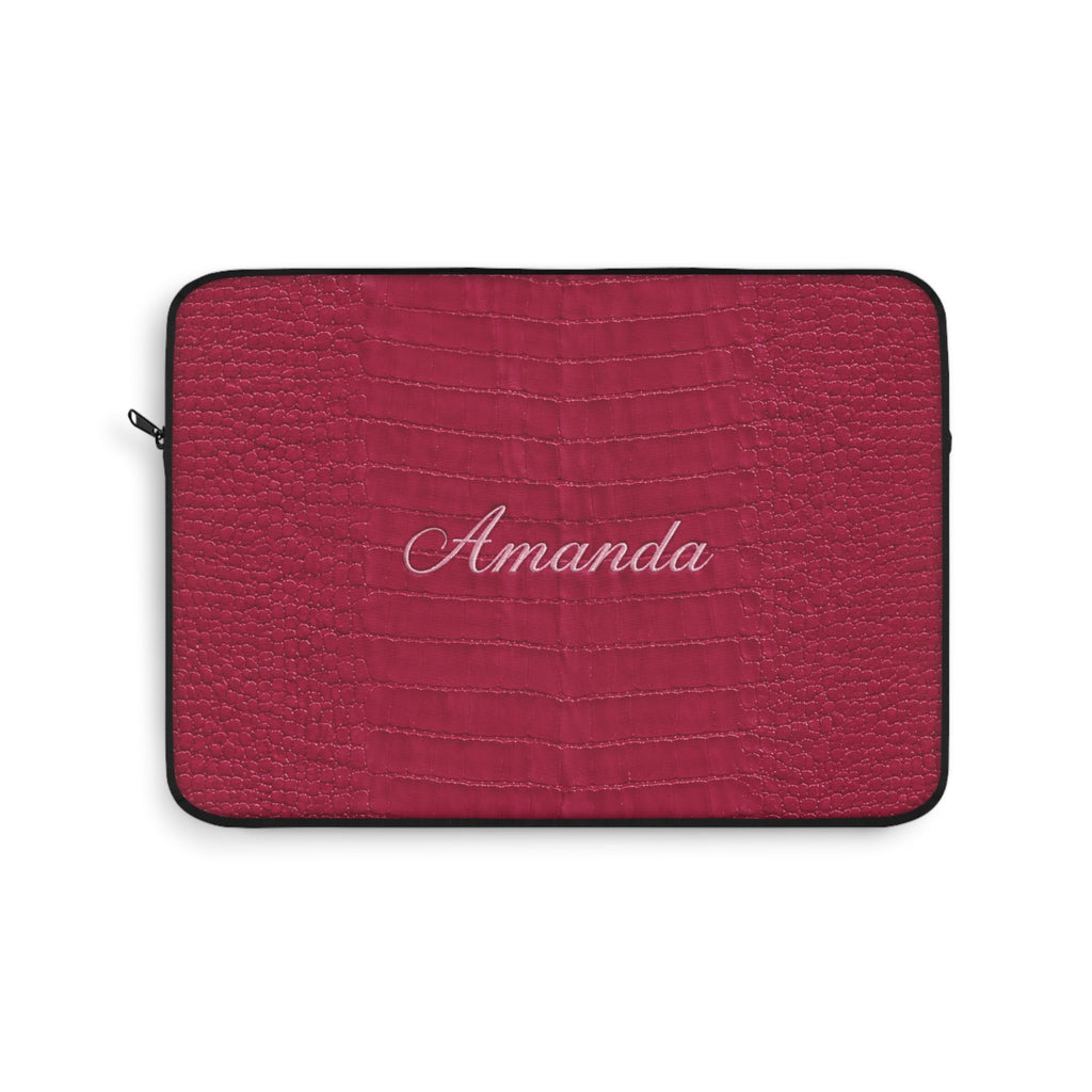 PERSONALIZED PRINTED RASPBERRY CROC NAME CUSTOM KINDLE IPAD & LAPTOP SLEEVE