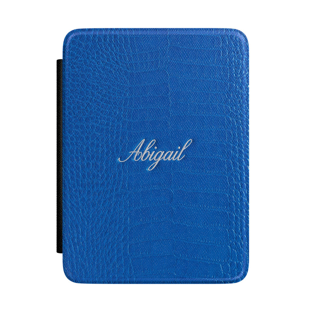PERSONALIZED ROYAL BLUE CROC CUSTOM NAME KINDLE CASE HARDCOVER