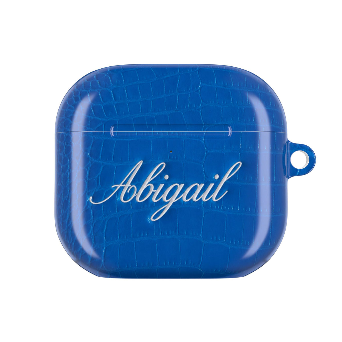 PERSONALIZED ROYAL BLUE CROC CUSTOM NAME AIRPOD CASE