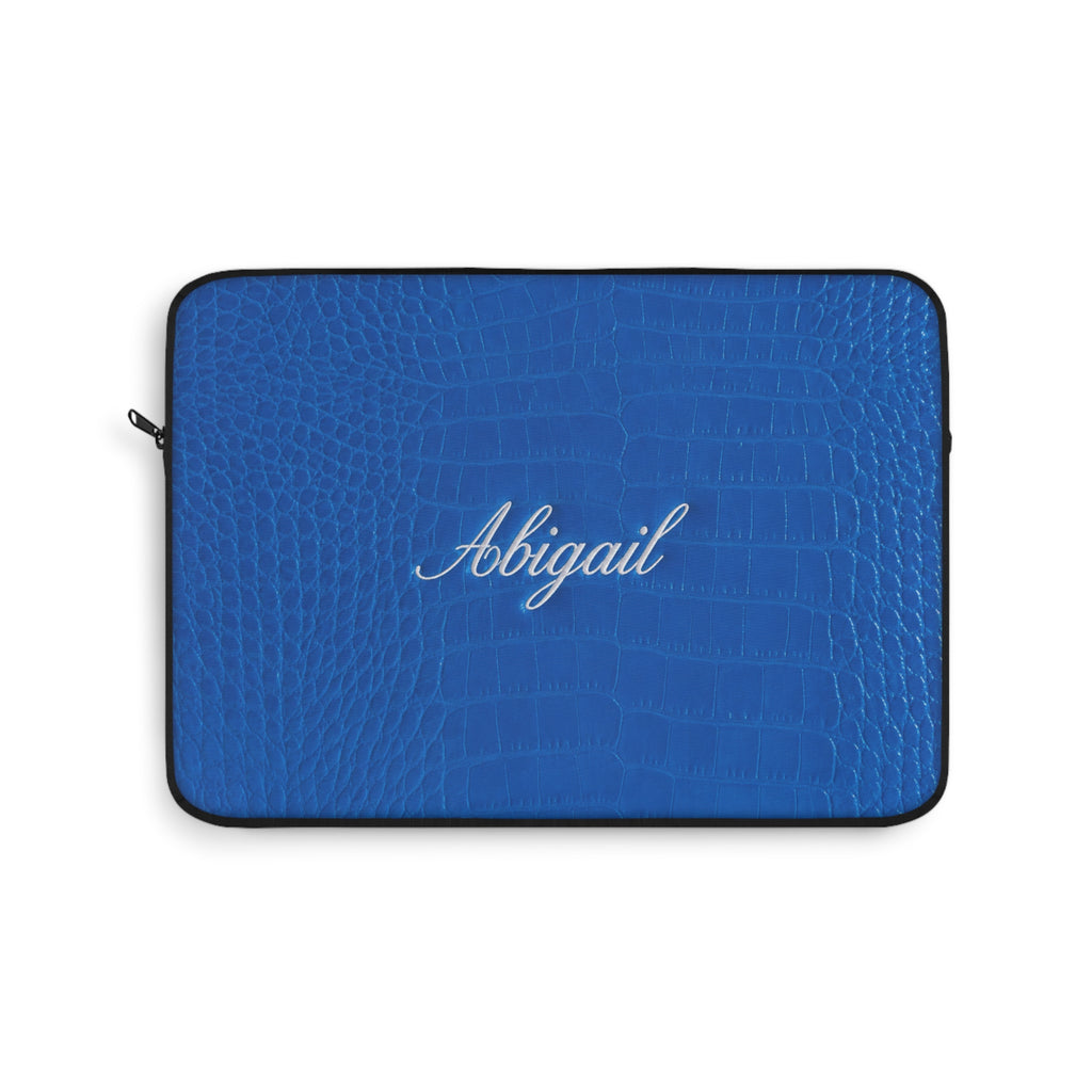 PERSONALIZED ROYAL BLUE CROC CUSTOM NAME KINDLE IPAD & LAPTOP SLEEVE