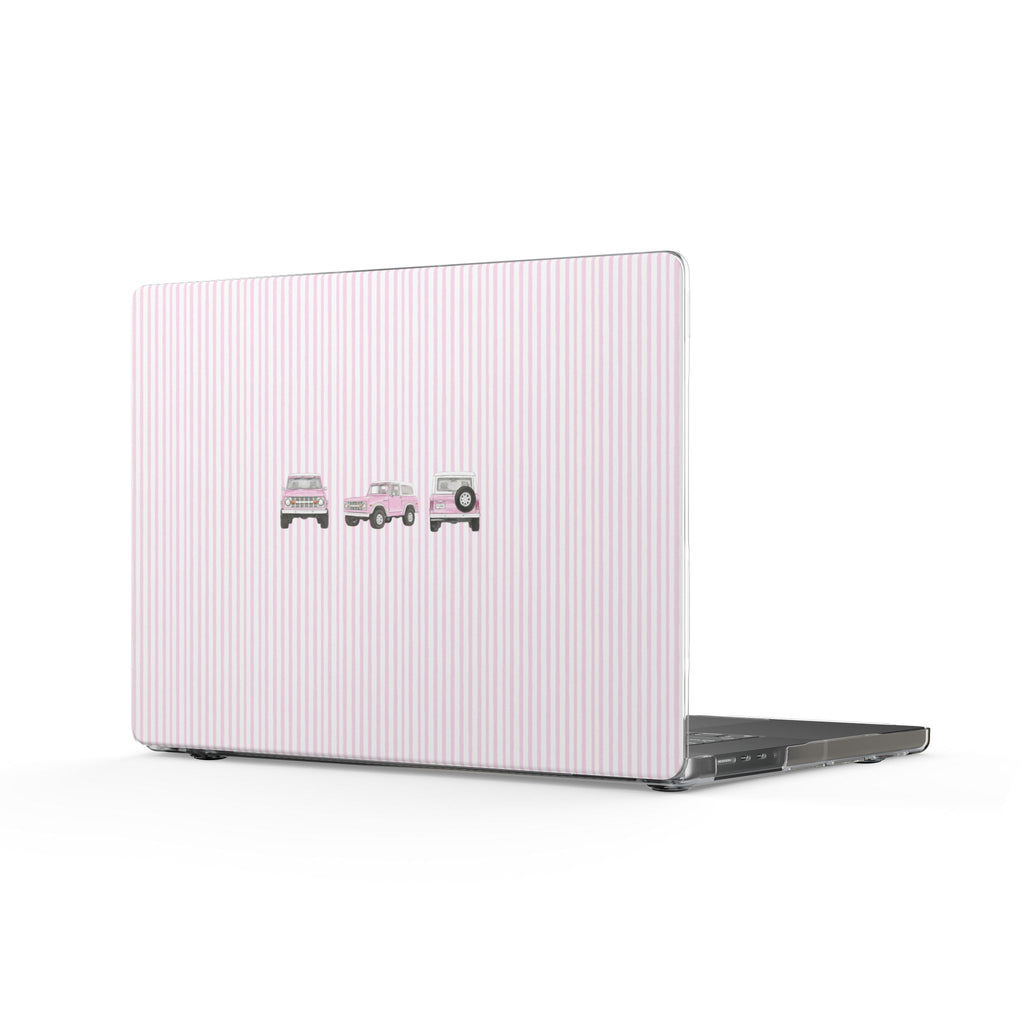PINK STRIPES PINK VINTAGE BRONCO MACBOOK COVERS