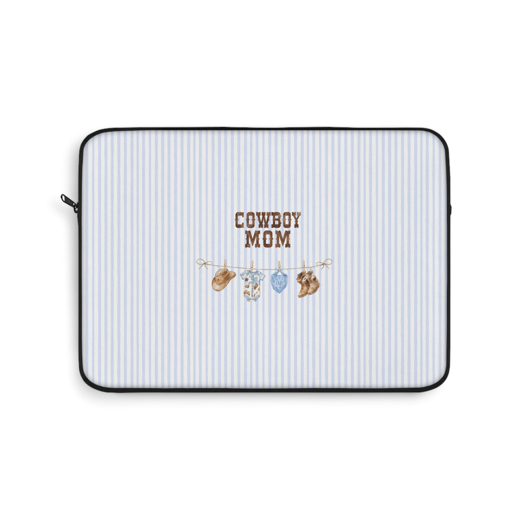 BLUE STRIPES COWBOY MOM COUNTRY KINDLE IPAD & LAPTOP SLEEVE