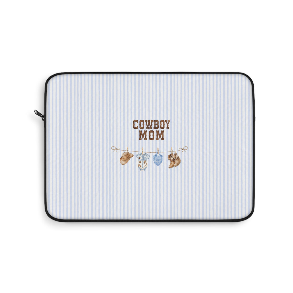 BLUE STRIPES COWBOY MOM COUNTRY KINDLE IPAD & LAPTOP SLEEVE