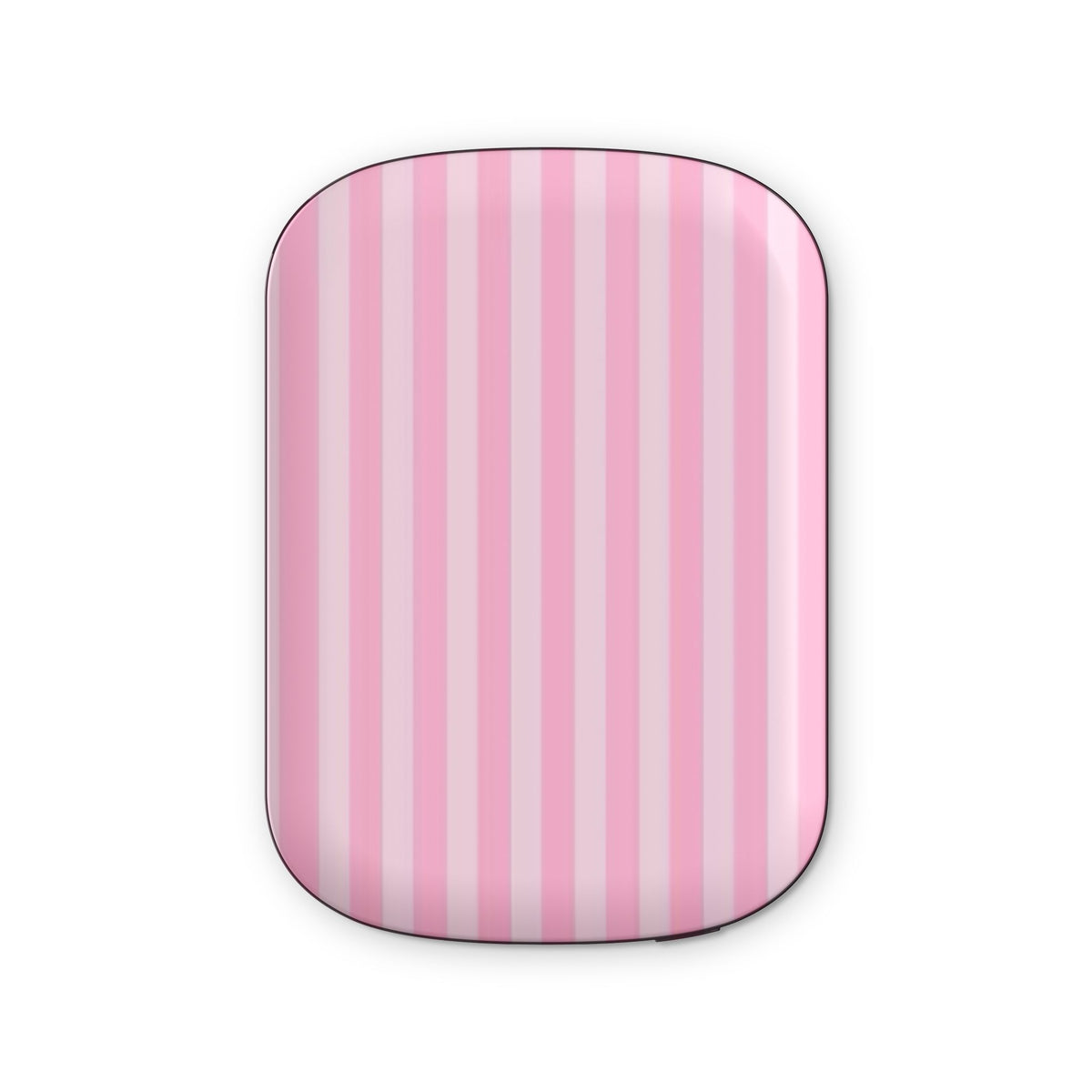 PINK MARSHMALLOW STRIPED PORTABLE MAGSAFE CHARGER BATTERY PACK