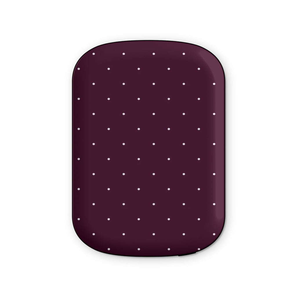 DARK CHERRY BURGUNDY MINI POLKA DOTS PORTABLE MAGSAFE CHARGER BATTERY PACK