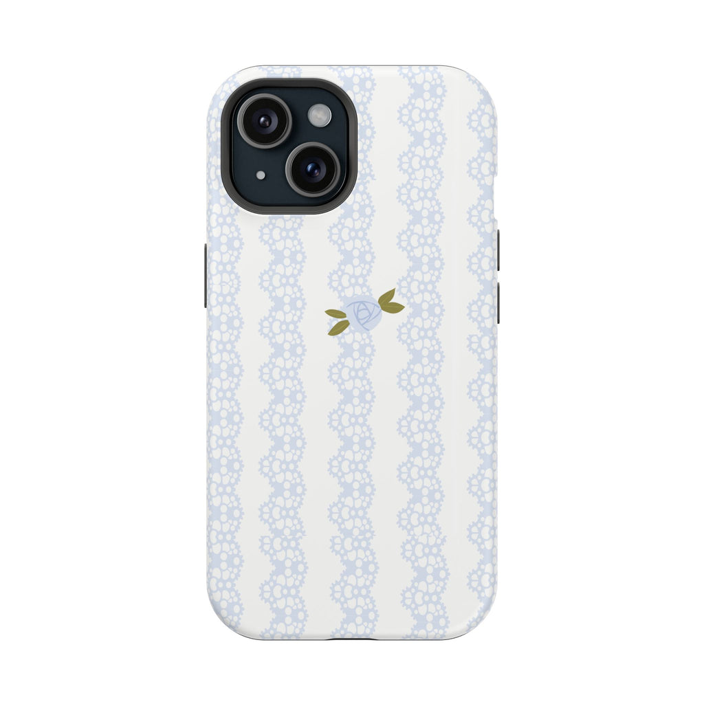 BLUE LACE KNIT PHONE CASE