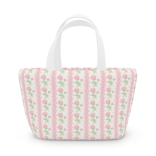 PINK & GREEN FLORAL LUNCH BOX BAG