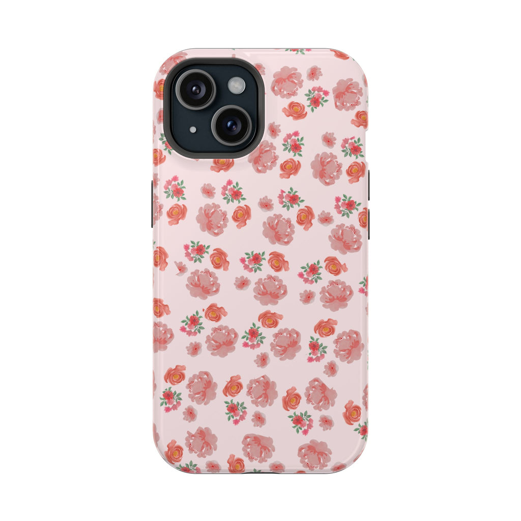 RED FLORAL PHONE CASE