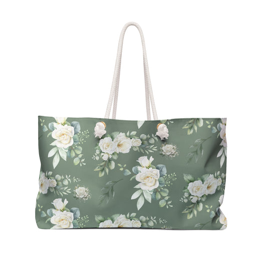 GREEN ROSES WEEKENDER BAG