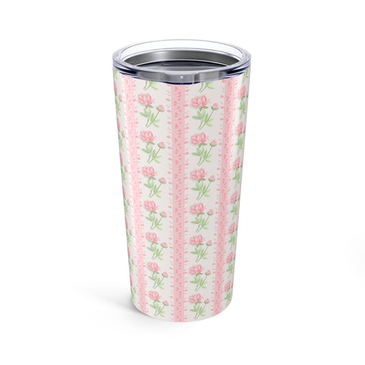 GREEN & PINK ROSES TUMBLER