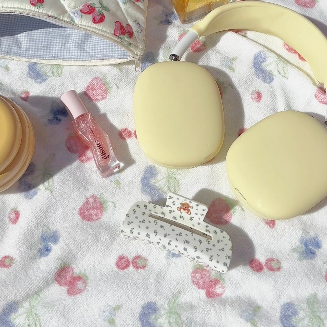 FLORAL DITSY TEDDY HAIR CLIP