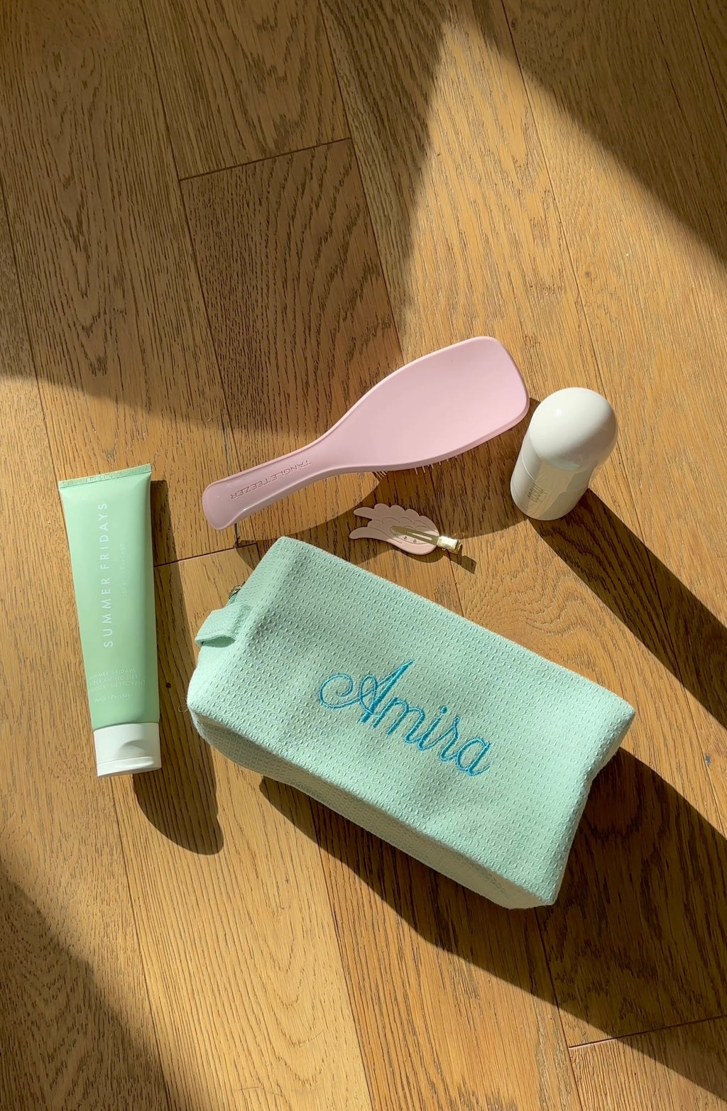 GREEN WAFFLE KNIT CUSTOM BAG