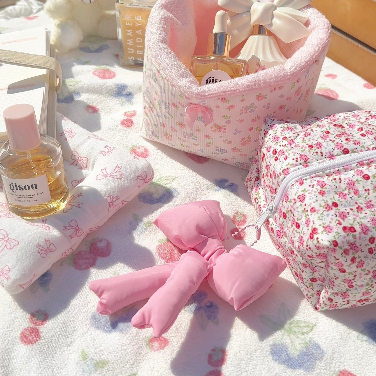 PINK LARGE BOW BAG CHARM