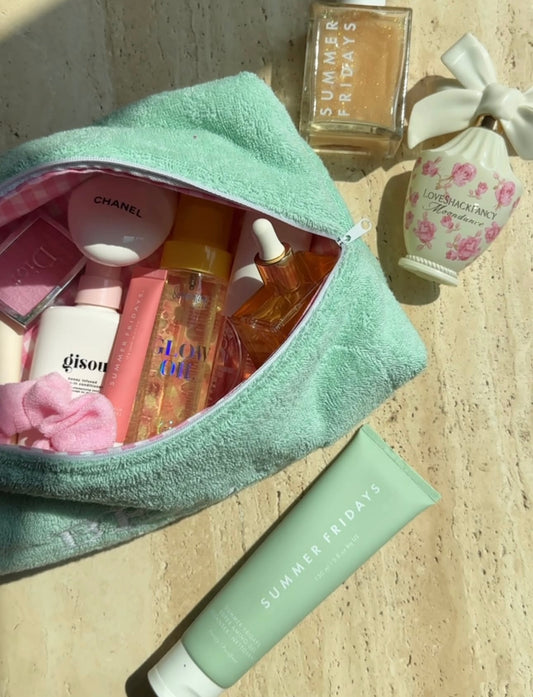 MINT TEDDY MAKEUP BAG