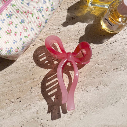PINK BOW HAIR CLIP-AYJAY