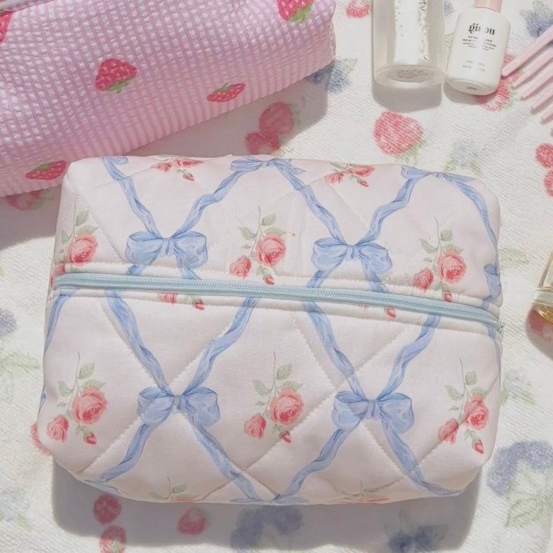 BLUE BOWS MAKE-UP BAG-AYJAY