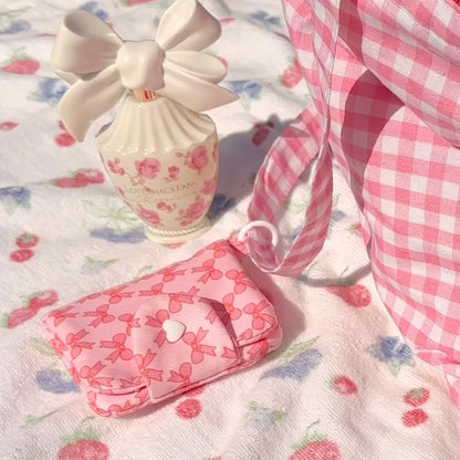 MINI BOW KEYCHAIN COIN BAG-AYJAY